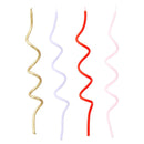 Mod Party Swirl Birthday Cake Candles - 16 Pieces | Twisty Birthday Candles 5.5" Tall