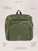 Modern Backpack Diaper Bag - Olive