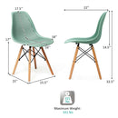 Modern 3-Piece Dining Set: Round Table with Set of 2 Hollow Plastic Chairs