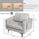 Modern Accent Armchair with Side Storage Pocket