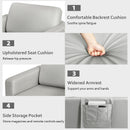 Modern Accent Armchair with Side Storage Pocket