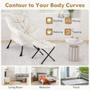 Modern Accent Chair with Folding Footrest and Head Pillow