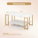 Modern Accent Table with Open Storage Shelf for Apartment and Lounge