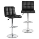 Modern Bat Stools Set of 2 with Back and Heavy-duty Metal Base and Footrest
