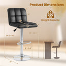 Modern Bat Stools Set of 2 with Back and Heavy-duty Metal Base and Footrest
