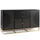 Modern Buffet Sideboard Cabinet with 2 Drawers & Adjustable Shelves