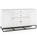 Modern Buffet Sideboard Cabinet with 2 Drawers & Adjustable Shelves