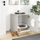 Cat Litter Box Enclosure with Nightstand Top - White