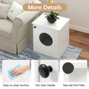 Cat Litter Box Enclosure with Nightstand Top - White