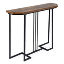 Console Table with Metal Legs - Rustic Brown