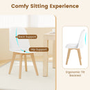Modern Dining Chair Set of 2 with Solid Beech Wood Legs and Tilt Backrest