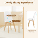 Modern Dining Chair Set of 2 with Solid Beech Wood Legs and Tilt Backrest