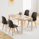 Modern Dining Chair Set of 2 with Solid Beech Wood Legs and Tilt Backrest