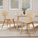 Modern Dining Chair Set of 4 with Wide Seat-Natural