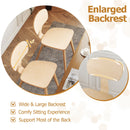 Modern Dining Chair Set of 4 with Wide Seat-Natural