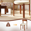 Modern Dining Chairs Set of 2 with Solid Rubber Wood Legs