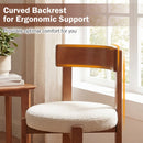 Modern Dining Chairs Set of 2 with Solid Rubber Wood Legs