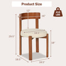 Modern Dining Chairs Set of 4 with Solid Rubber Wood Legs