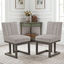 Modern Farmhouse Fabric Dining Chairs Set of 2 with 5.5" Thickened Padded Seat