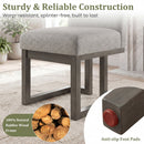 Modern Farmhouse Fabric Dining Chairs Set of 2 with 5.5" Thickened Padded Seat