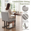 Modern Farmhouse Fabric Dining Chairs Set of 2 with 5.5" Thickened Padded Seat