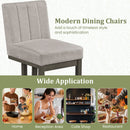 Modern Farmhouse Fabric Dining Chairs Set of 2 with 5.5" Thickened Padded Seat