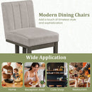 Modern Farmhouse Fabric Dining Chairs Set of 2 with 5.5" Thickened Padded Seat
