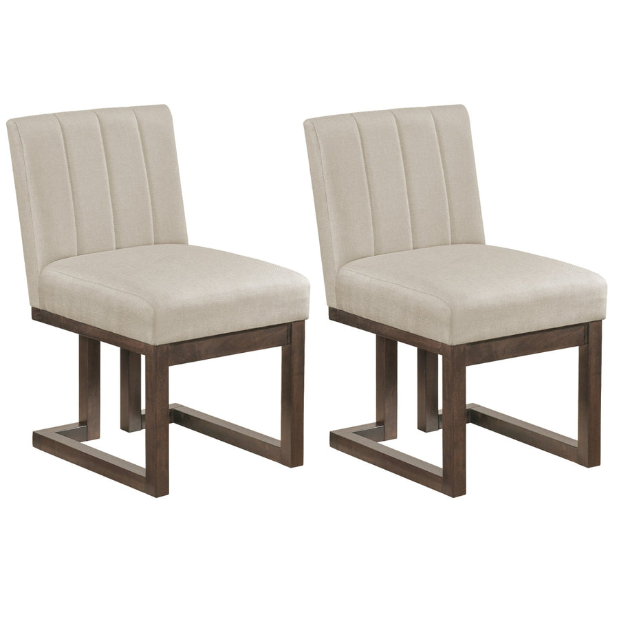 Modern Farmhouse Fabric Dining Chairs Set of 2 with 5.5