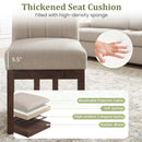 Modern Farmhouse Fabric Dining Chairs Set of 2 with 5.5" Thickened Padded Seat