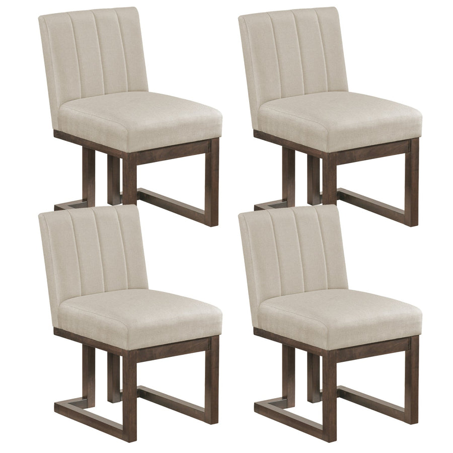 Modern Farmhouse Fabric Dining Chairs Set of 4 with 5.5