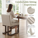 Modern Farmhouse Fabric Dining Chairs Set of 4 with 5.5" Thickened Padded Seat