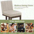 Modern Farmhouse Fabric Dining Chairs Set of 4 with 5.5" Thickened Padded Seat