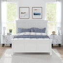 2-Drawer Nightstand Modern Faux Marble Bedside Table with Storage-White