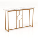 Modern Faux Marble Top Entryway Table-White