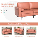 Modern Loveseat Sofa with 2 Bolsters and Side Storage Pocket