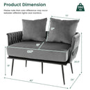 Modern Loveseat Sofa Upholstered Dutch Velvet Sofa Couch