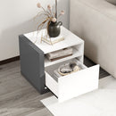 Modern Minimalist Nightstand with Drawer for Bedroom