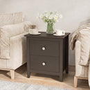 Modern Nightstand with 2 Drawers for Small Spaces