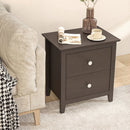 Modern Nightstand with 2 Drawers for Small Spaces