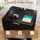Nightstand with Charging Station and Storage Drawer