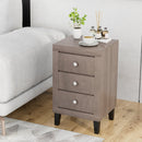 Modern Nightstand with 3 Drawers for Bedroom Living Room