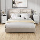 Modern Nightstand with 3 Drawers for Bedroom Living Room
