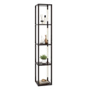64 Inches Floor Lamp with 3-Level Dimmable LED Bulbs and Rotatable LED Poles-Walnut