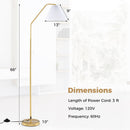 Modern Standing Lamp with Adjustable Lamp Head and Pleated Lampshade