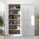 72.5 Inches Tall Buffet Cabinet with 6-Tier Shelves and 4 Doors