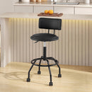 Swivel Bar Stool with Backrest - Height Adjustable