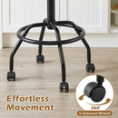 Swivel Bar Stool with Backrest - Height Adjustable