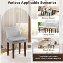 Modern Upholstered Fabric Side Leisure Chair Set of 2-Gray