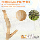 Wooden Cat Tree Tower with Perch and Scratching Posts