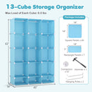 13-Cube Modular Kids Wardrobe with Hanging Rod and Shelves